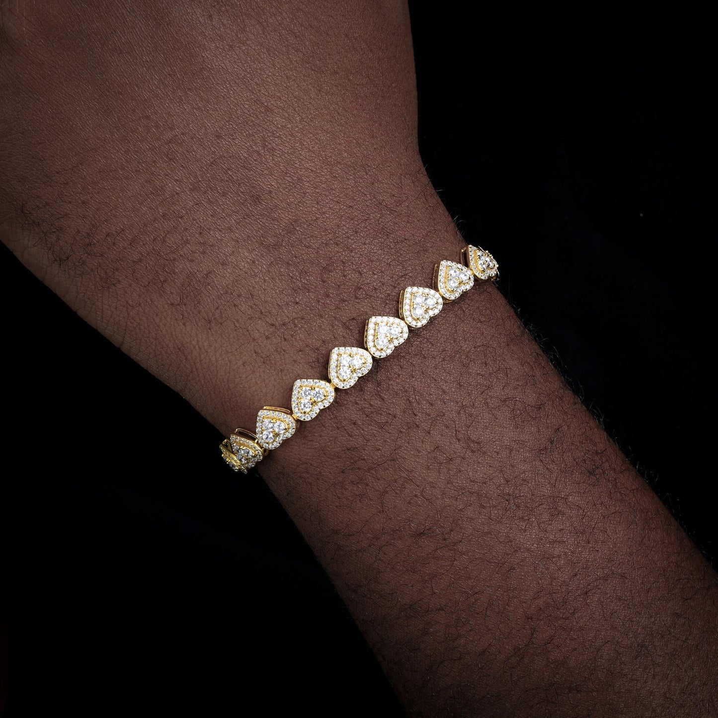 8MM VVS Moissanite Heart Tennis Bracelet