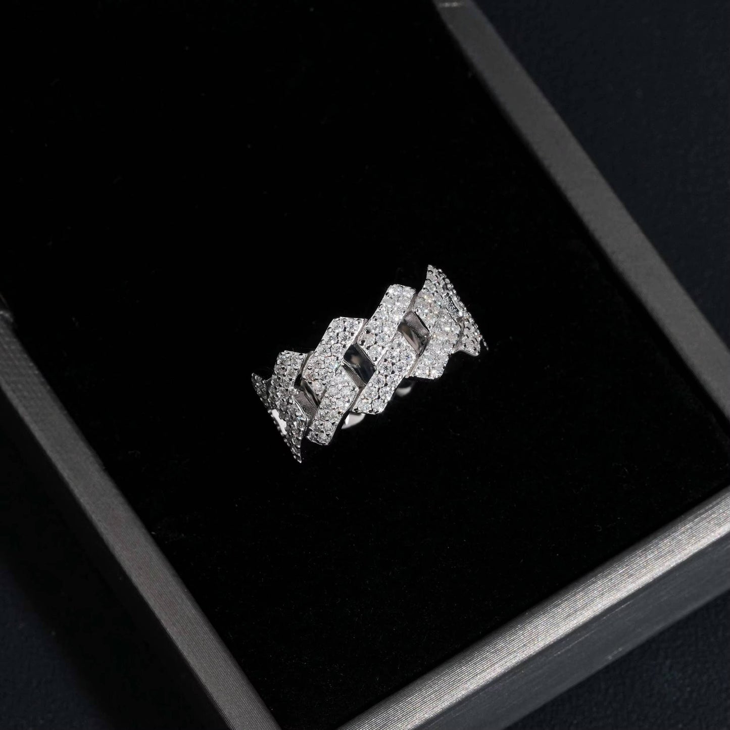 VVS Moissanite Cuban Ring