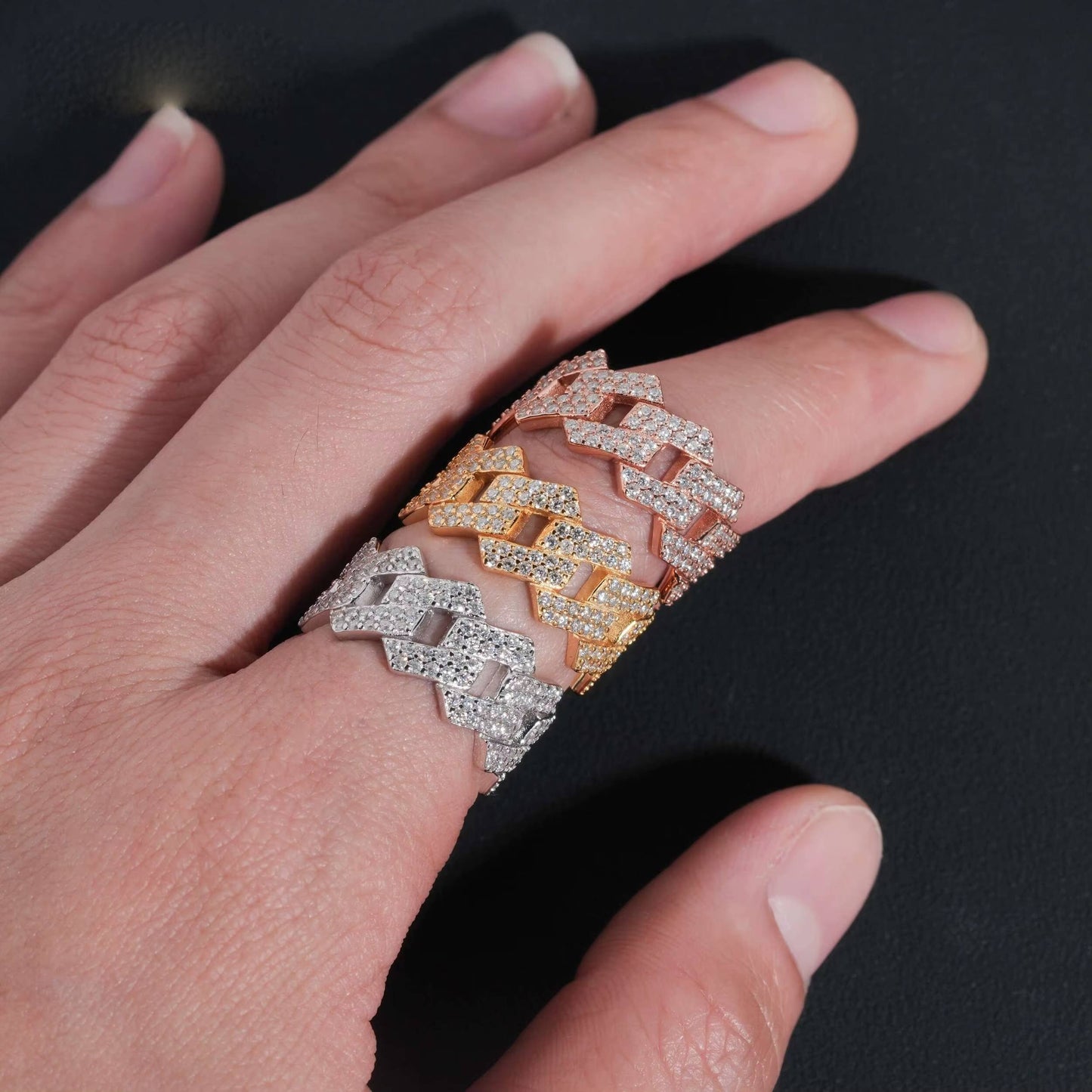 VVS Moissanite Cuban Ring
