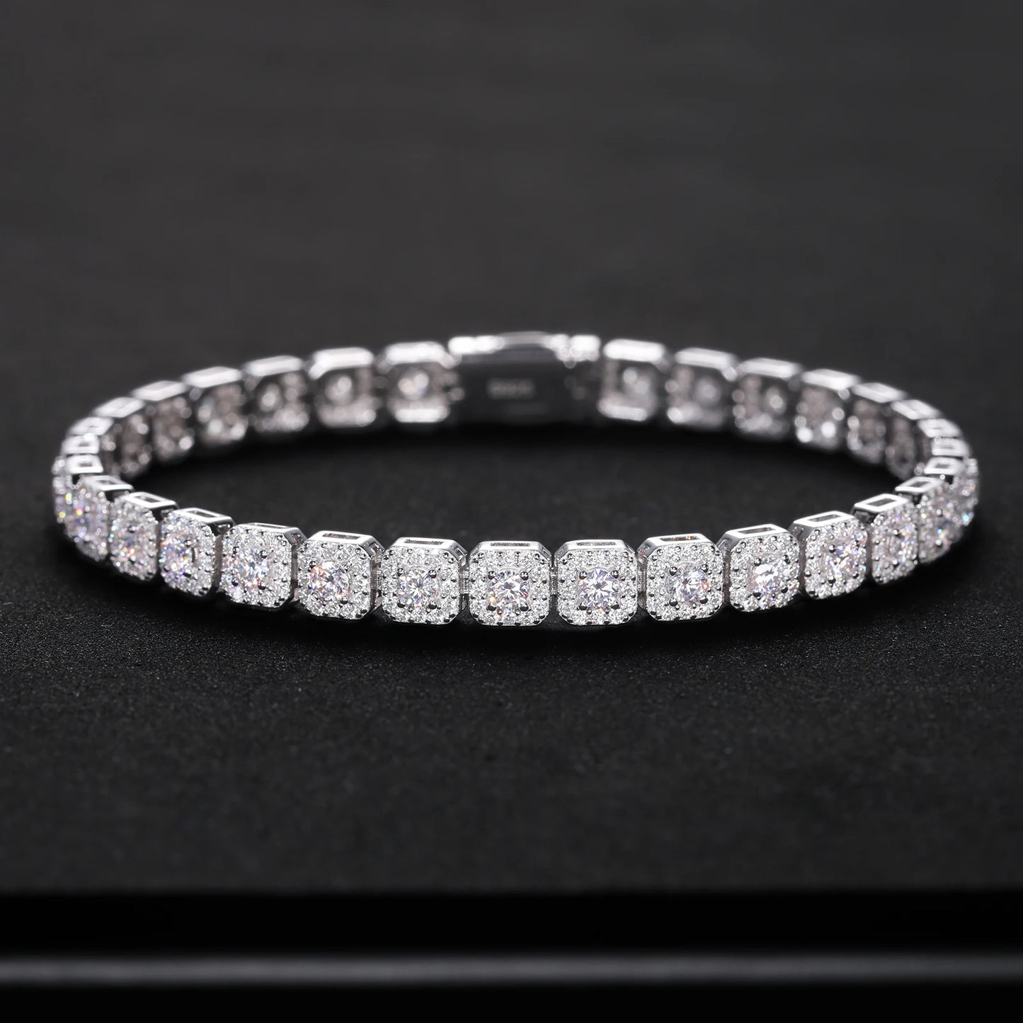 6MM VVS Halo Bracelet 18K GOLD