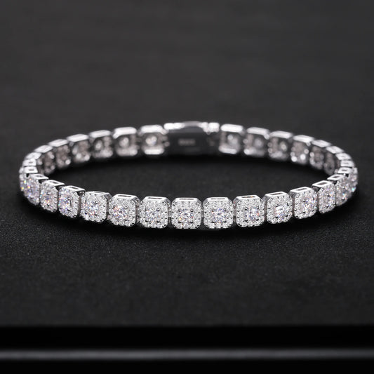 6MM VVS Halo Bracelet 18K GOLD