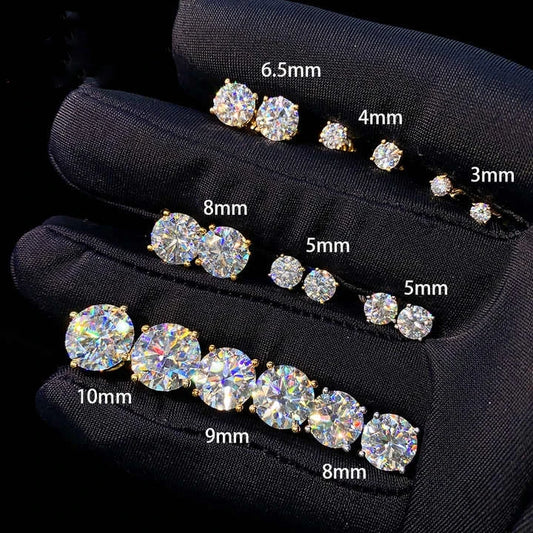 VVS Moissanite Round Cut Earrings