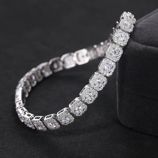6MM VVS Halo Bracelet 18K GOLD