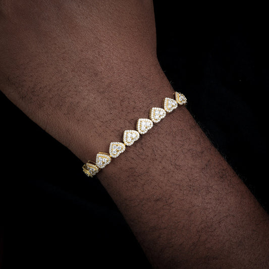 8MM VVS Moissanite Heart Tennis Bracelet