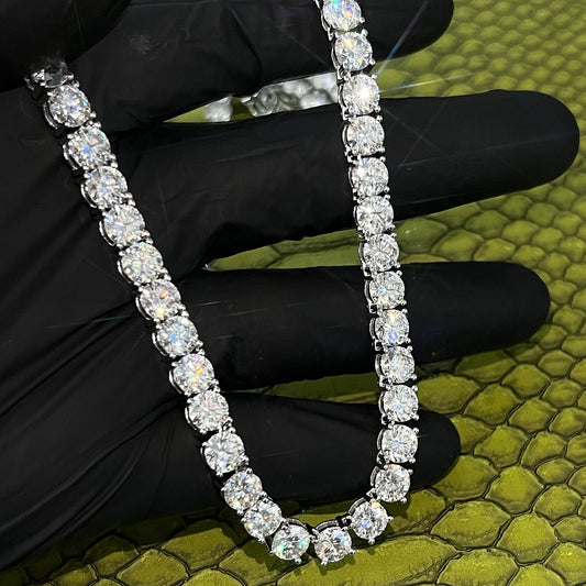 6.5MM VVS Moissanite Tennis Chain 14K Gold